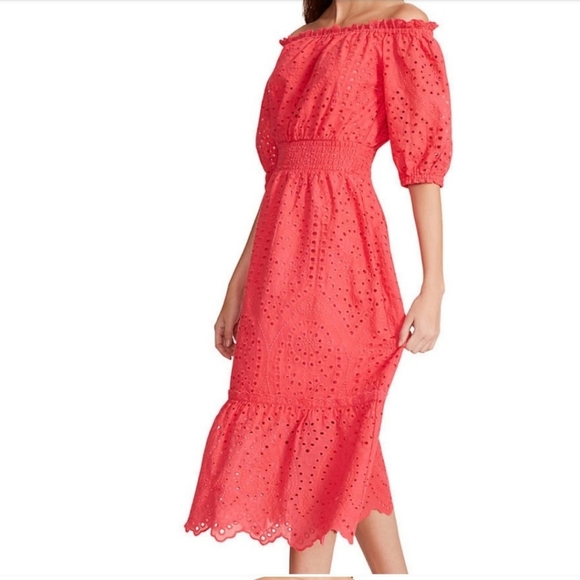 NWT Betsy Johnson Eyelet White Dress - Picture 4 of 9